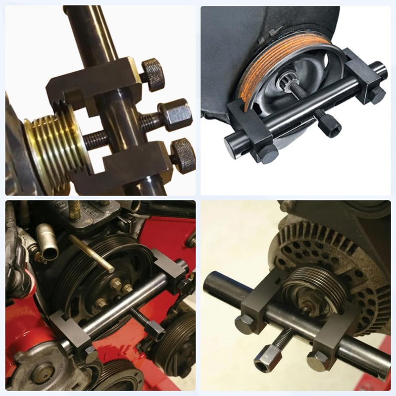 ZKTOOL Universal Ribbed Drive Crankshaft Pulley Puller, Kit for Pulley Size from 35mm-160mm in Diameter,Kit for V-Ribbed Belt Pulleys On Crankshafts,Alternators, Air Conditioning Units,Water Pumps. - Image 2